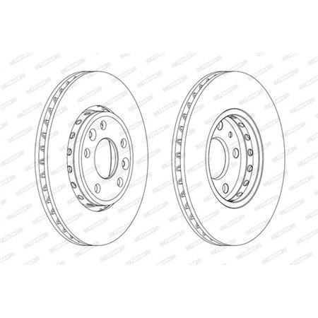 DDF1726C  Brake disc FERODO 