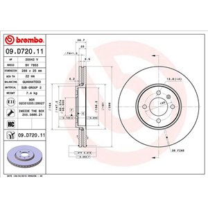 09.D720.11  Brake disc BREMBO 