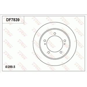 DF7839  Brake disc TRW 