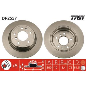 DF2557 Brake Disc TRW - Top1autovaruosad