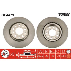 DF4479  Brake disc TRW 