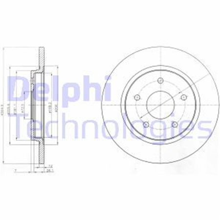 BG4247 Brake Disc DELPHI