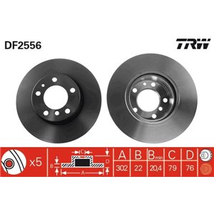 DF2556  Brake disc TRW  - Top1autovaruosad