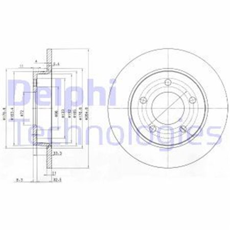 BG4025C Brake Disc DELPHI