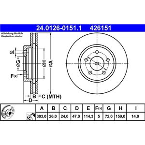 24.0126-0151.1 Тормозной диск ATE - Top1autovaruosad
