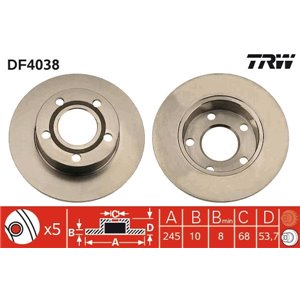 DF4038  Brake disc TRW  - Top1autovaruosad