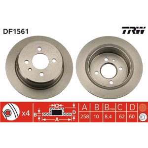 DF1561  Brake disc TRW 