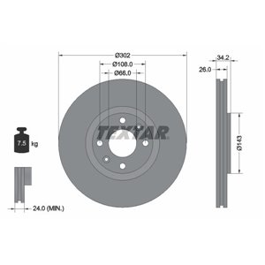 92168503 Тормозной диск TEXTAR - Top1autovaruosad