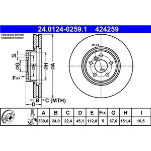 24.0124-0259.1 Тормозной диск ATE - Top1autovaruosad