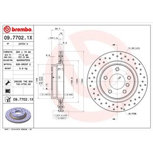 09.7702.1X Brake Disc BREMBO - Top1autovaruosad