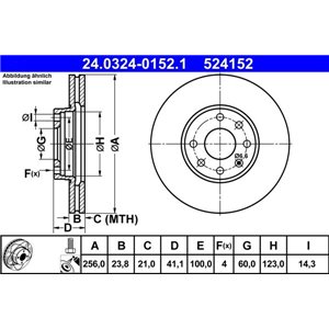 24.0324-0152.1 Тормозной диск ATE - Top1autovaruosad