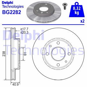 BG2282  Brake disc DELPHI 