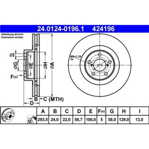 24.0124-0196.1 Тормозной диск ATE - Top1autovaruosad