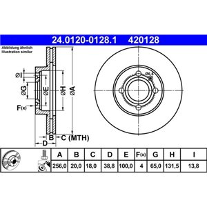24.0120-0128.1 Тормозной диск ATE - Top1autovaruosad