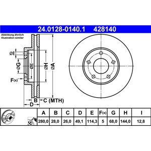 24.0128-0140.1 Тормозной диск ATE - Top1autovaruosad