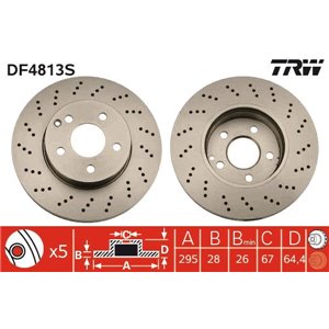 DF4813S  Brake disc TRW  - Top1autovaruosad