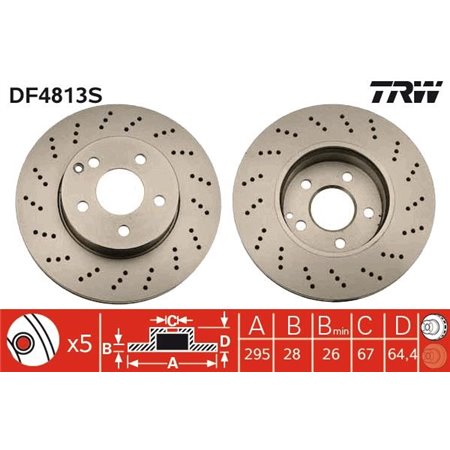 DF4813S Тормозной диск TRW