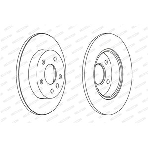 DDF1044C  Brake disc FERODO 