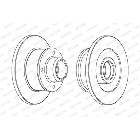 DDF137C-1 Brake Disc FERODO