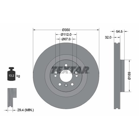 92150705 Brake Disc TEXTAR