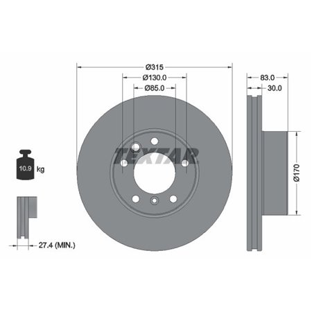 92304905 Brake Disc TEXTAR