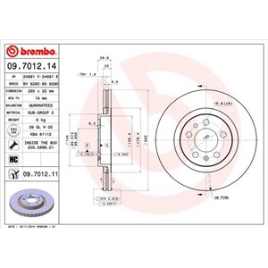 09.7012.11  Piduriketas BREMBO 