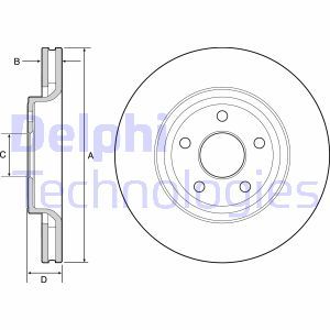 BG9121C  Brake disc DELPHI 