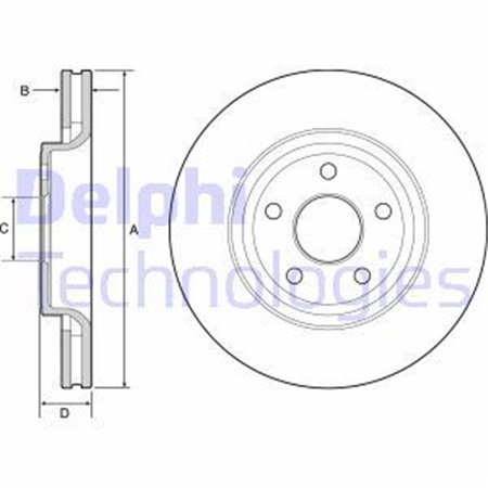 BG9121C Brake Disc DELPHI