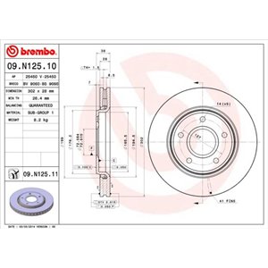 09.N125.11  Brake disc BREMBO 