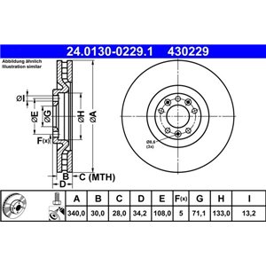 24 0130-0229 1 Тормозной диск ATE      - Top1autovaruosad