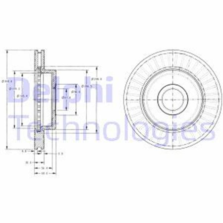 BG3659 Тормозной диск DELPHI     