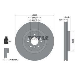 92260405 Тормозной диск TEXTAR - Top1autovaruosad