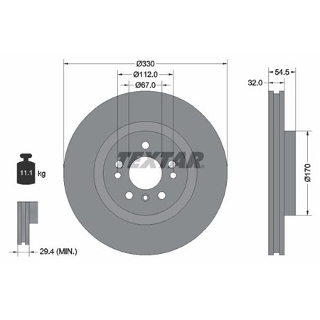 92260405 Brake Disc TEXTAR