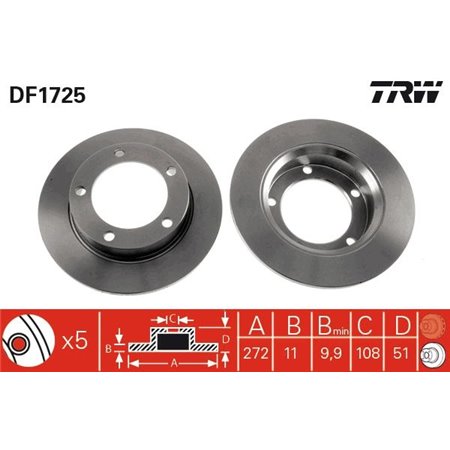 DF1725 Тормозной диск TRW     