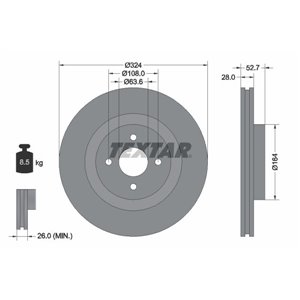 92146400 Тормозной диск TEXTAR - Top1autovaruosad