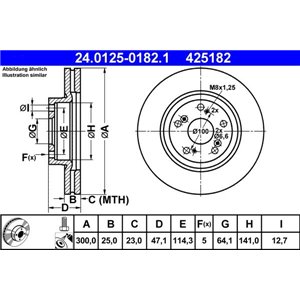 24.0125-0182.1 Тормозной диск ATE - Top1autovaruosad