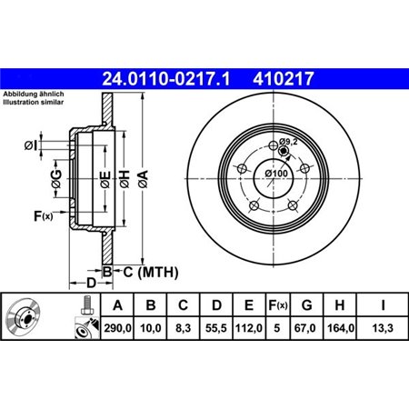 24.0110-0217.1 Тормозной диск ATE