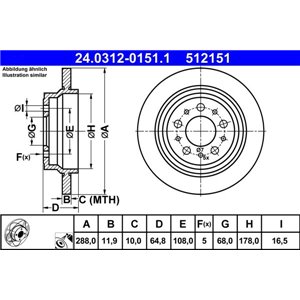 24.0312-0151.1 Тормозной диск ATE - Top1autovaruosad