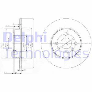 BG3885C Bromsskiva DELPHI - Top1autovaruosad