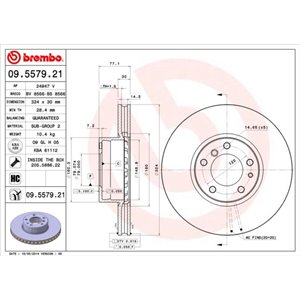 09.5579.21  Brake disc BREMBO 