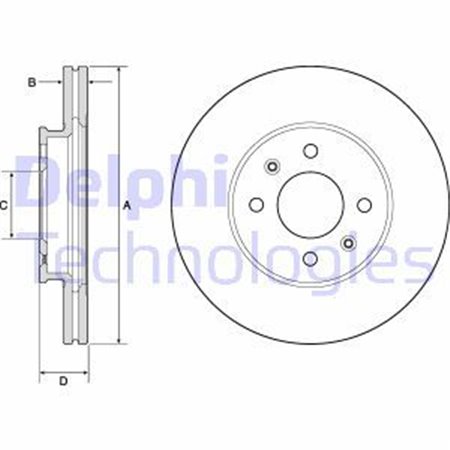 BG4744C Тормозной диск DELPHI