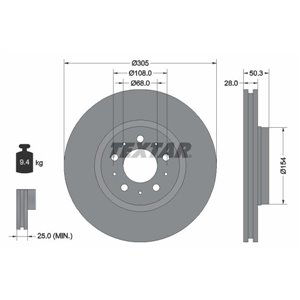 92100603 Тормозной диск TEXTAR - Top1autovaruosad