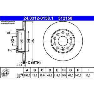 24.0312-0158.1 Тормозной диск ATE - Top1autovaruosad