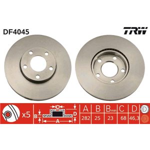 DF4045 Brake Disc TRW - Top1autovaruosad