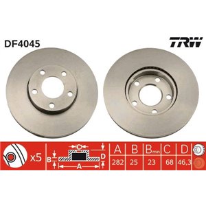 DF4045 Тормозной диск TRW     