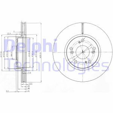 BG3980C Bromsskiva DELPHI