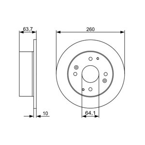 0 986 479 504  Brake disc BOSCH 