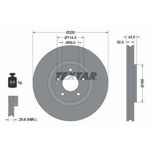 92169903 Тормозной диск TEXTAR - Top1autovaruosad