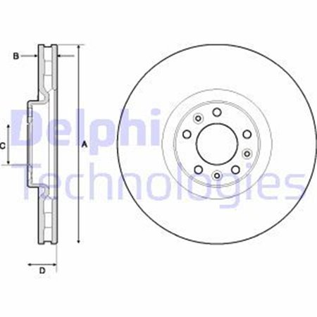 BG9151C Тормозной диск DELPHI