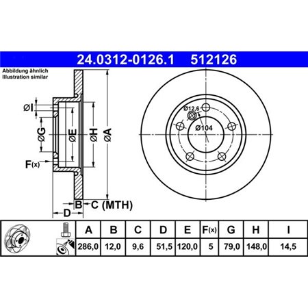 24.0312-0126.1 Brake Disc ATE